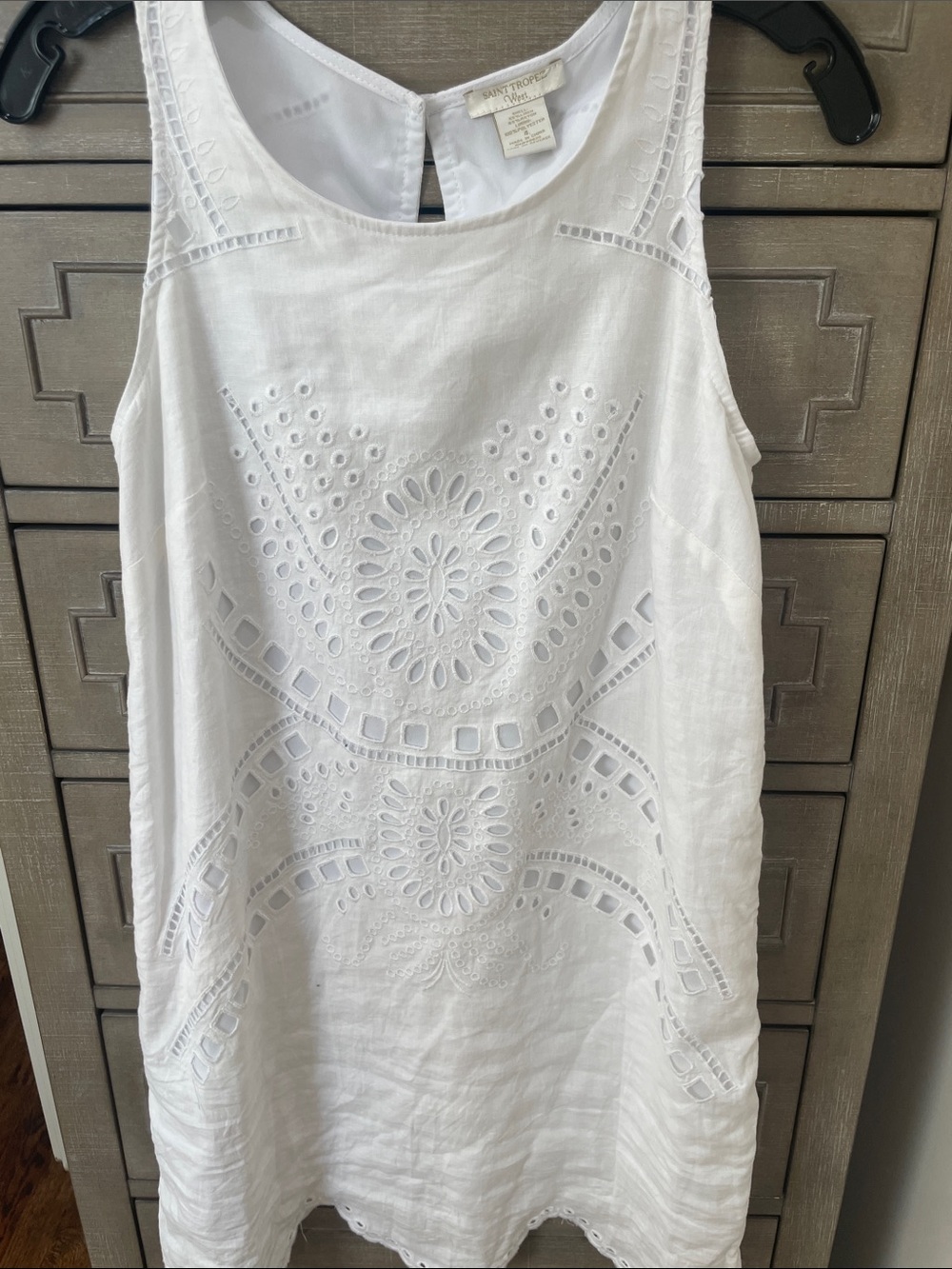 Saint Tropez West White Eyelet Mini Dress